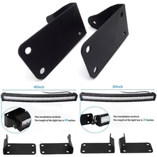 Front Lower Hidden Bumper Mounting Brackets For 40 inch Curved LED Light Bar Fit