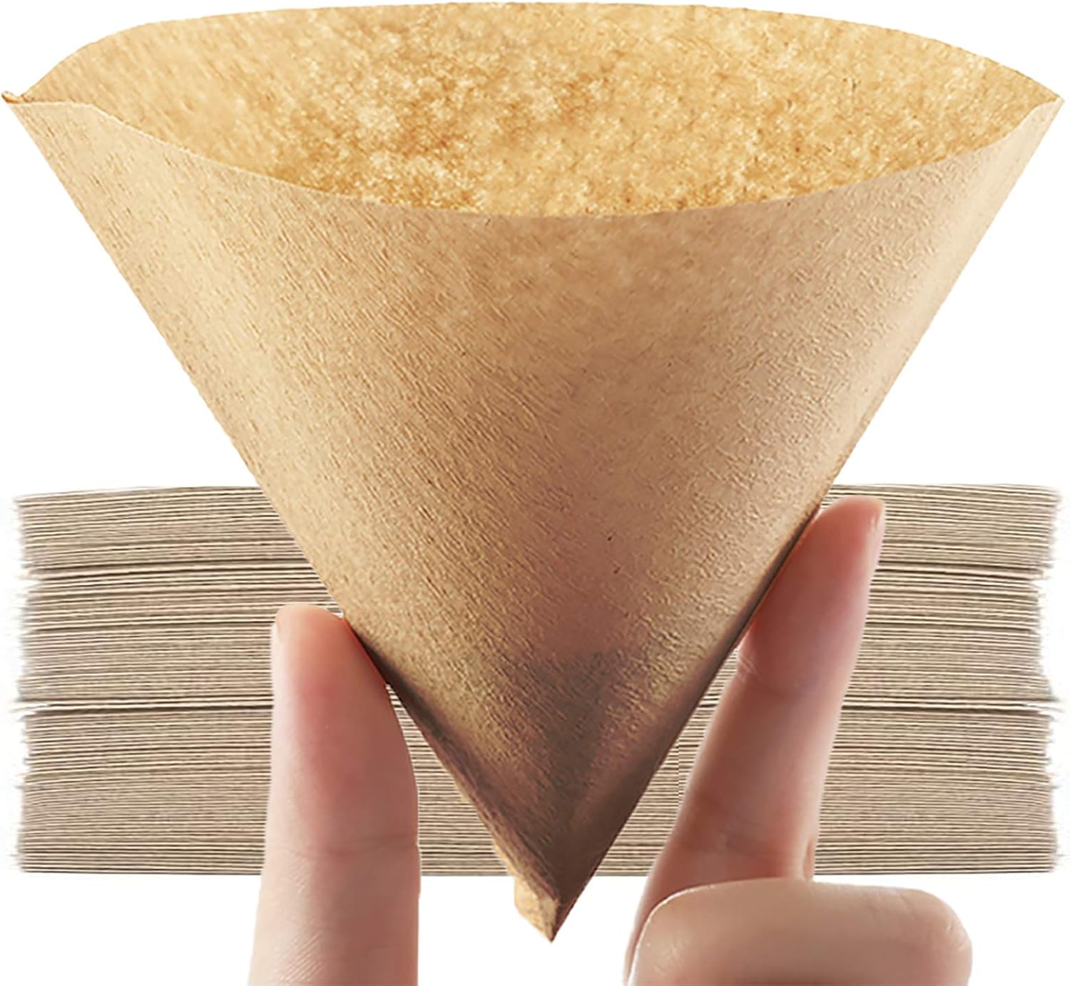 Natural Brown Unbleached Cone Coffee Filters #1 Disposable Paper  