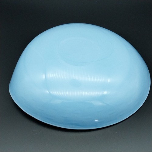 Alfredo Barbini Cristal de Murano Acolchado Bullicante 10" Cuenco Azul Cielo con Manchas Doradas - Imagen 21 de 22