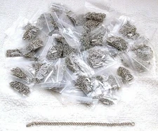 1 1/4 POUNDS 7 INCH 80+ OVAL LINK SILVER COLOR BRACELET BELOW WHOLESALE COST