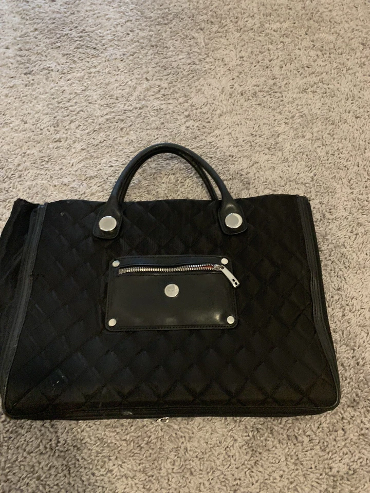 Bolsa acolchoada para laptop Knomo London Aurora preta acolchoada expansível bolso para laptop tamanho G - Imagem 2 de 3