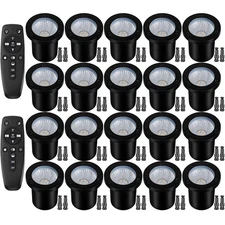 2700K-6500K Dimmable Landscape Well Lights, Low Voltage Outdoor In-Ground Lig...