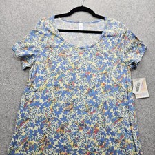 Lularoe Women's Large Light Blue Geometric Tops