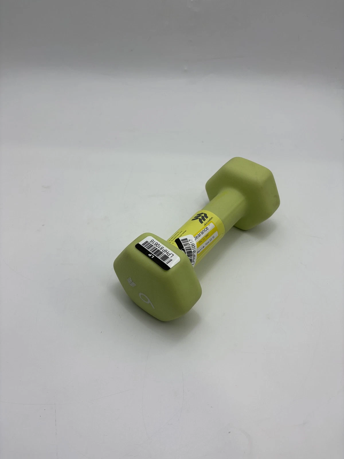 ALL IN MOTION DUMBBELL 6LBS LIME - PVC COATED, IRON - LIME