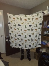 Little Unicorn Dinosaur Cotton Muslin 1-ply Swaddle Baby Boy Blanket