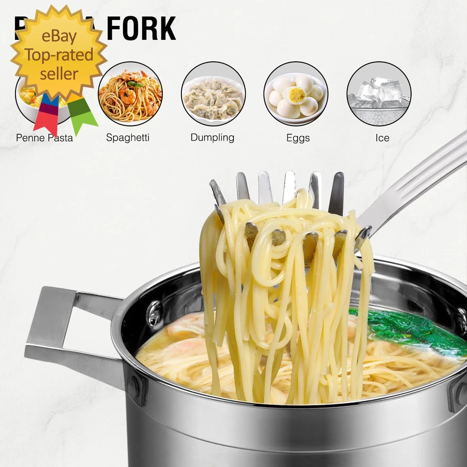 Juego de utensilios de cocina de alta resistencia de acero inoxidable de 9" para Foto 2 de 4