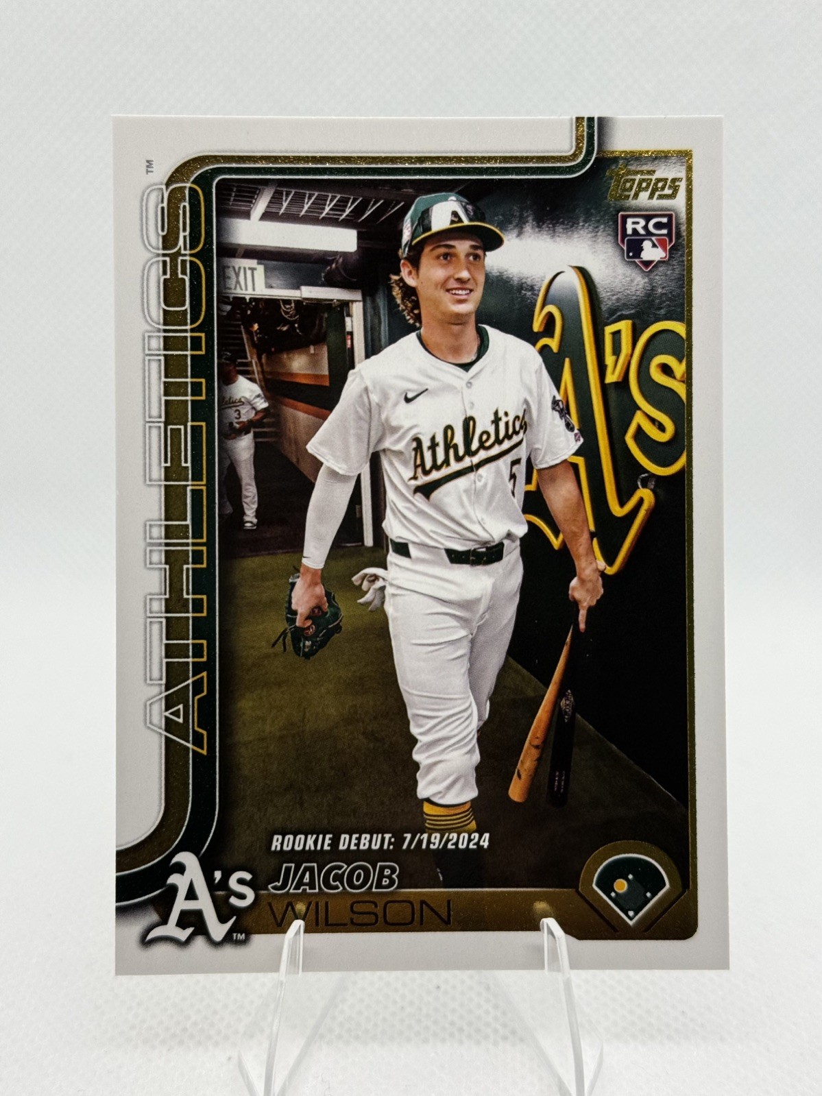 2025 Topps Update Jacob Wilson Athletics Rookie Debut Golden Mirror SSP US180