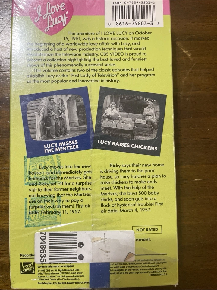 I Love Lucy VHS Classic Comedy The 'I Love Lucy' Collection CBS - Image 2 of 3