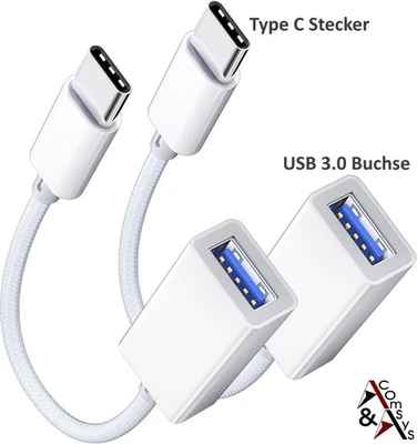 Adapter Kabel USB Typ C zu auf USB 3.0 OTG Samsung Handy Huawei Mac Laptop - Bild 1 von 4