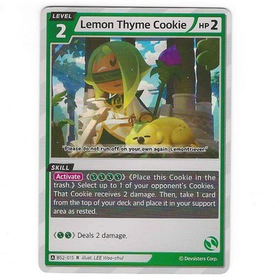 Lemon Thyme Cookie BS2-015 Rare Cookie Run Braverse TCG English card