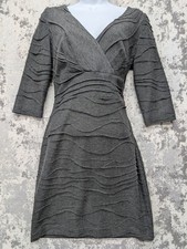 Adrianna Papell Women's Grey Size 10 Textured Sheath Dress