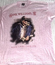 Vintage Hank Williams Jr. Wham Bam Tour 1996 Shirt  2XL