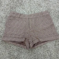 Brown lacy dress shorts size small/4
