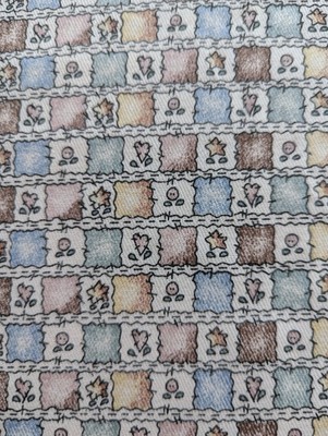   Vintage Peace Creek Patchwork Print Cotton Fabric Remnant.   34inch X 45 Wide