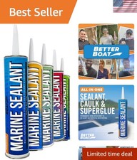 Marine Sealant Waterproof Caulk High Temp Auto Boat RV Sealing White 10 oz