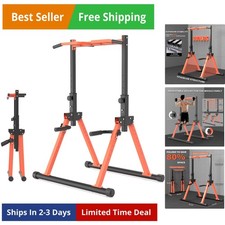 Pull Up Dip Station For Home Gym Strength Training Fitness Workout Station Ch...