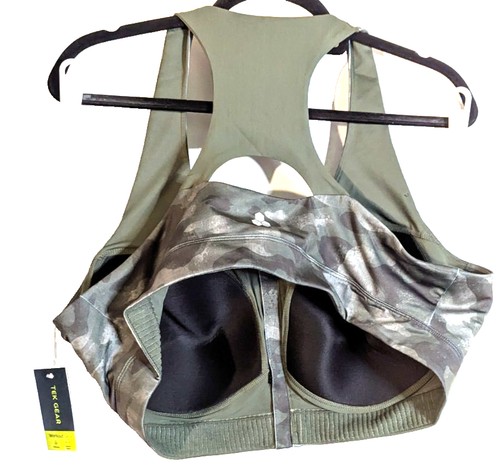Tek Gear Workout Gear 3X camouflage full zip front bra NWT - Photo 4/5