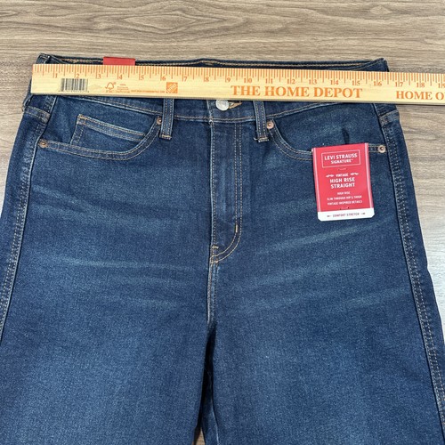 Neu mit Etikett Levi Strauss Signature Damen Vintage High Rise Straight Jeans, Größe 10 W30 - Bild 16 von 18