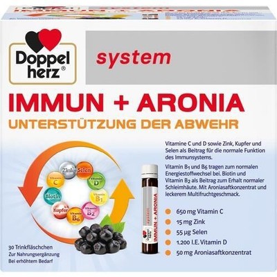 DOPPELHERZ Immun+Aronia system Ampullen, 30 St PZN 10518152