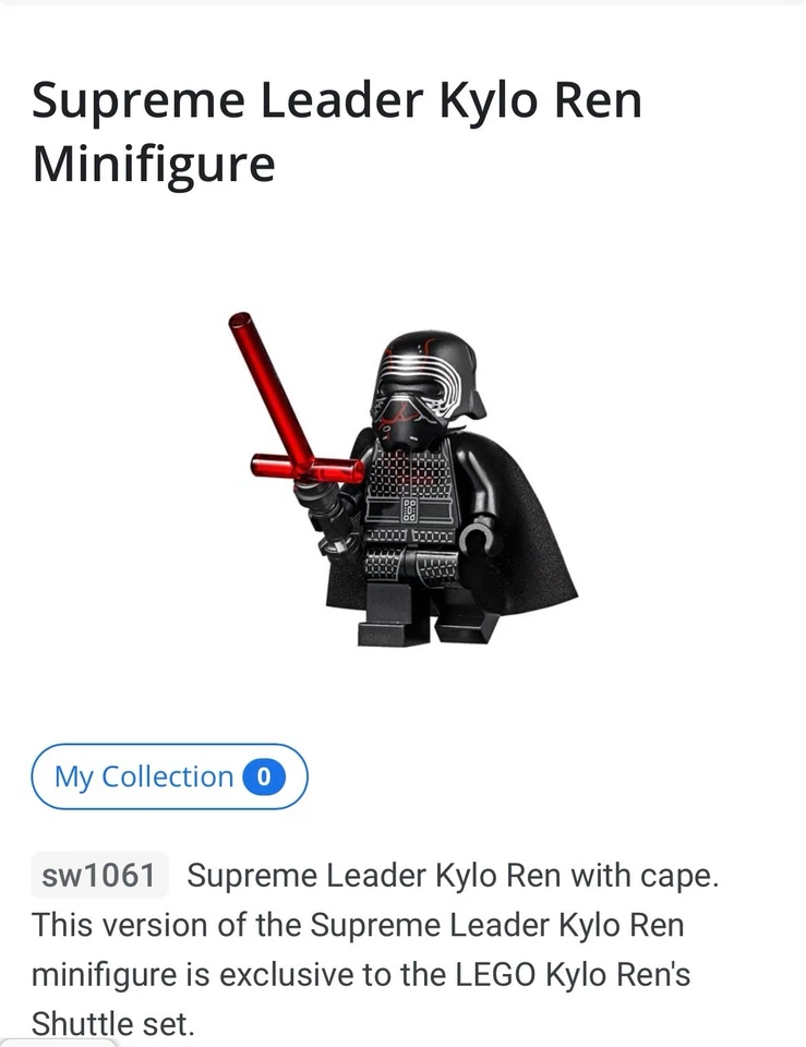 Supreme Leader Kylo Ren Minifigure,Rey,With Trooper,3 个迷你公仔套装。 星球大战 — 第 3/4 张图片