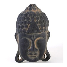 Small Buddha Mask Wall Plaque Set of 2