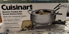 Cuisinart CFO-3SS 1000W Electric Fondue Set Stainless Steel Party Cheese