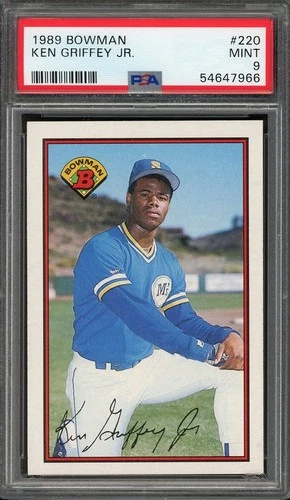 1989 Ken Griffey Jr Bowman #220 RC Rookie PSA 9