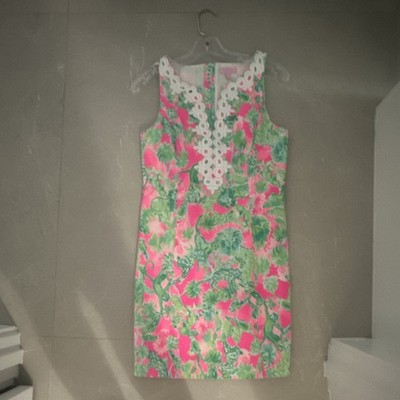 Lilly Pulitzer Pink Green Animal Print Sleeveless Shift Dress Embroidered Size 2 | eBay Lilly Pulitzer Pink Green Animal Print Sleeveless Shift Dress Embroidered Size 2 | eBay