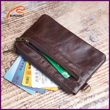 Vintage Small Coin Purse for Men, Mini Wallet, Genuine Leather Pouch