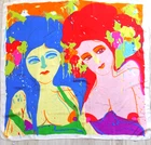 WALASSE TING Vintage Silk Scarf Women's Accessories Scarves