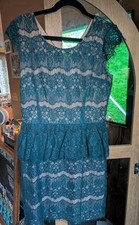 Maeve Dark Teal Lace Peplum Dress – Women’s Size M_ (Anthropologie)