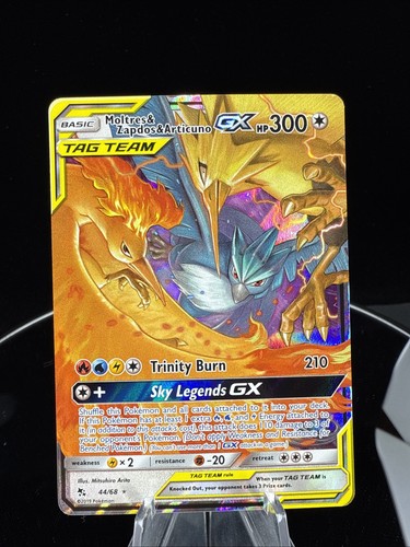 Moltres Zapdos Articuno GX 44/68-HIDDEN Fates Ultra Rare NM Condition - Picture 1 of 2