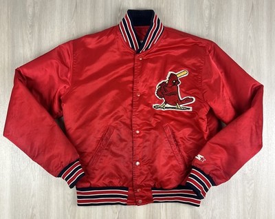 Vintage 80s St Louis Cardinals Starter Satin Jacket Mens Medium USA *READ*