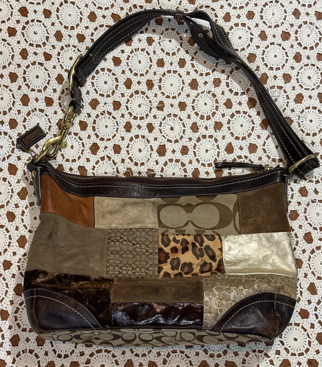 Coach Patchwork Canvas Exterior Shoulder Bag Bags & Handbags for