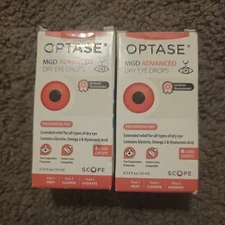 2 Pack OPTASE MGD Advanced Dry Eye Drops Exp 12/26 