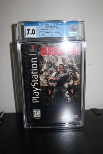 1996 PS1 Resident Evil Ridged Long Box CGC 7.0 CIB Matching Components 9.0 Disc!