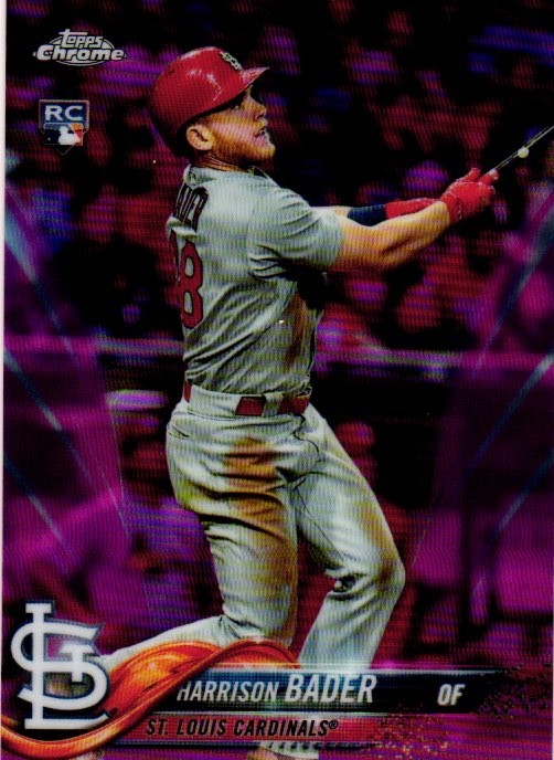 2018 Topps Chrome - Harrison Bader #40 Pink Refractor (RC).