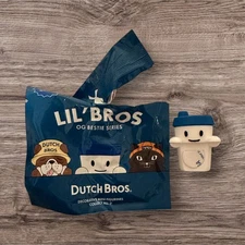 RARE DUTCH BROS  “LIL’ BROS” OG Bestie Series Cup Mini Figure Hot Coffee Cup