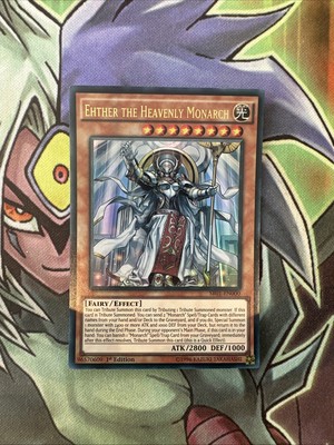 SR01-DE000 Ehther Der Himmlische Monarch Ultra Rare 1. Auflage NM Yugioh Karte