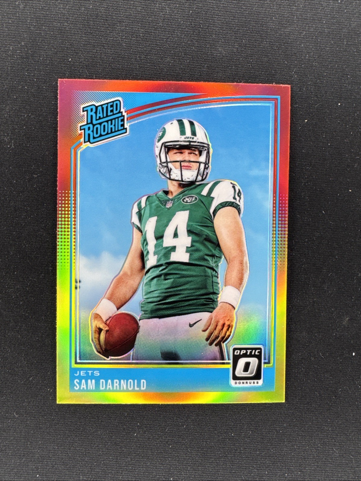 2018 Donruss Optic - Rated Rookie Sam Darnold #151 Red & Yellow Prizm (RC)