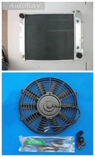 Aluminum Radiator for Jeep Wrangler TJ YJ V8 Conversion + 16 inch Fan Auto 3 Row