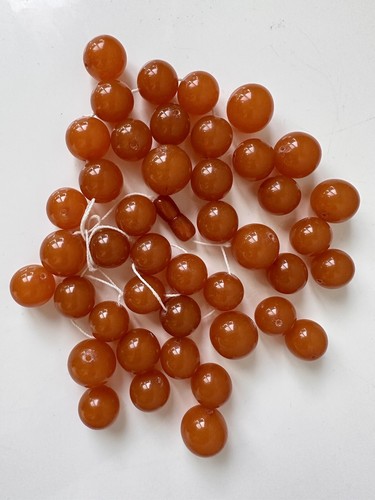 Vintage UdSSR Original echte natürliche baltische Bernstein Perlen Butterscotch 130 gr