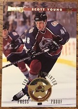Scott Young 1996-97 Donruss Press Proof Card #129 Avalanche NHL Free Shipping