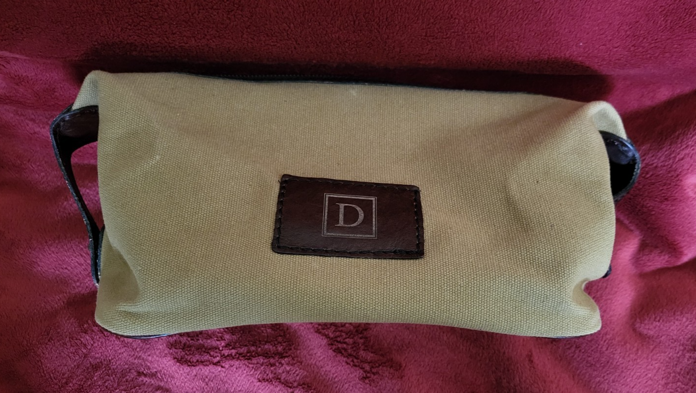 Canvas & Leather Dopp Kit for Travel & Business Trips