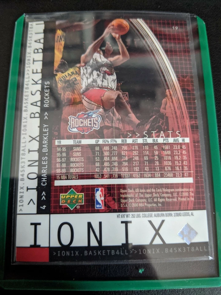 1999-00 UD Ionix Houston Rockets Basketball Card #19 Charles Barkley - Image 2 of 2