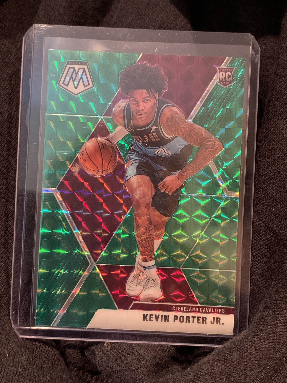 KEVIN PORTER JR #248 2019-20 Panini Mosaic Green Reactive Prizm Rookie Card