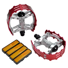 Wellgo Old school BMX MTB XC-II Bear Trap 9/16" Bicycle Pedals , Red