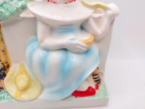 Vtg Little Miss Muffet Planter Curds & Whey HF Co Artistically Hand Painted RARE - Picture 5 of 20