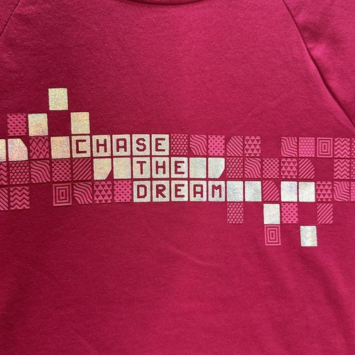 Athletic Works Chase The Dream Pink Long Sleeve T Shirt Girls Size XL 14/16 New - Picture 2 of 9