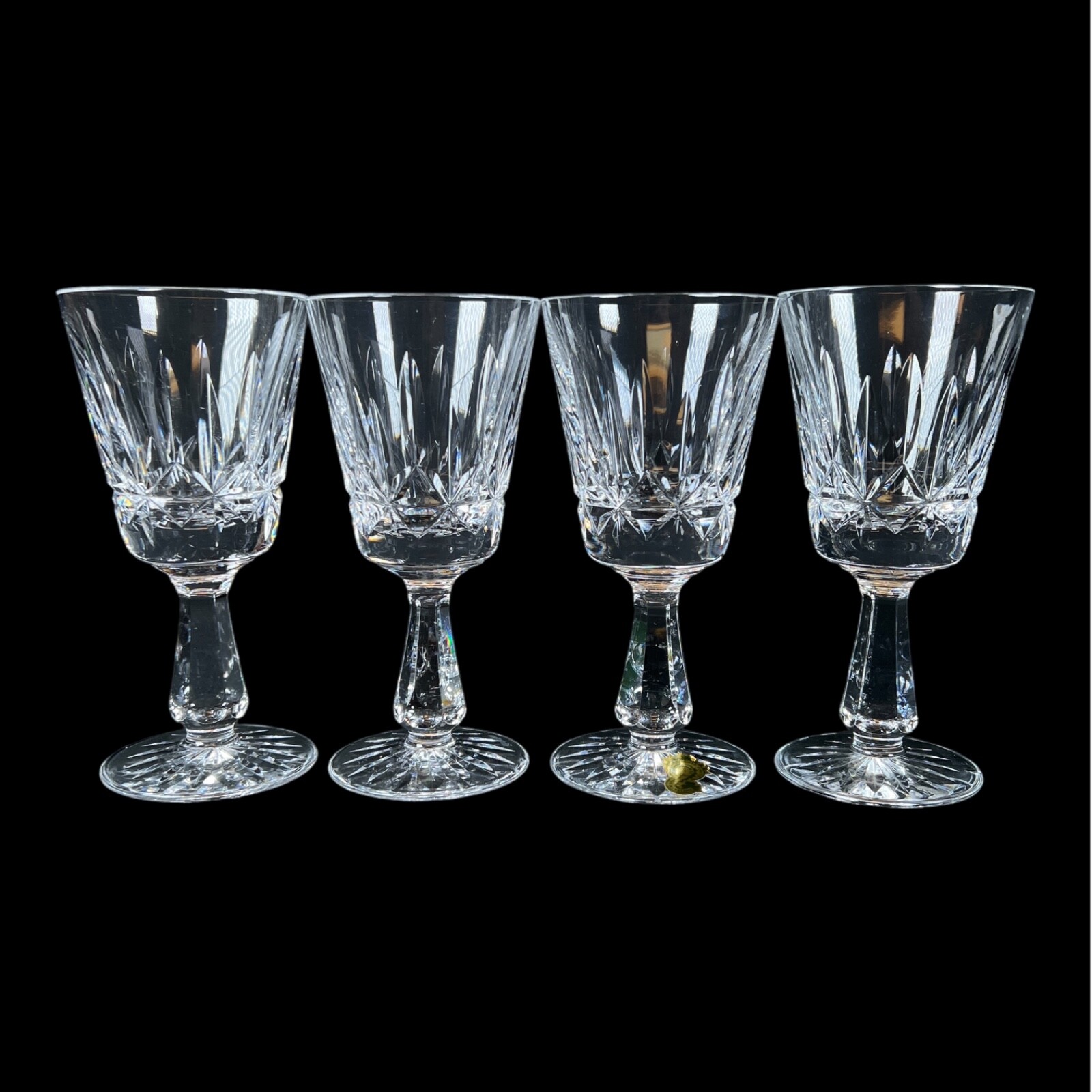 4 Vintage Waterford Crystal Rosslare 6" Clear Wine Glasses cup mug home decor